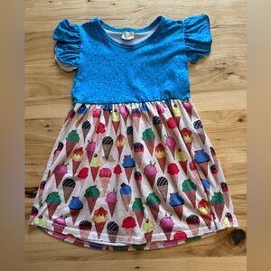 Colorful Ice Cream Toddler Girl Dress